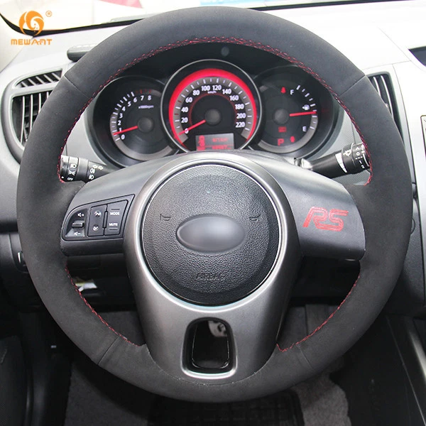 Black Suede Steering Wheel Cover for Kia Forte Kia Soul Kia Rio 2009-2011 #QY60 - Image 2 of 4