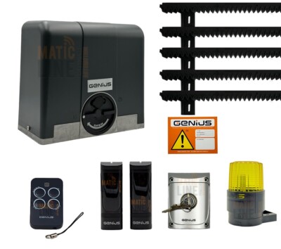 FAAC Genius Blizzard 230V Kit Für Schiebetorantrieb 500kg 5m Zahnstange 104014