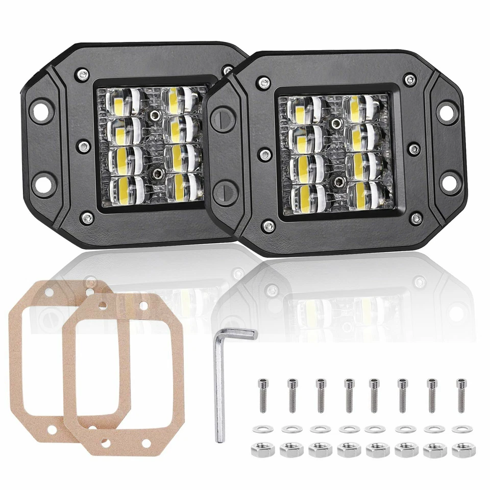 For 1994-2000 Honda FourTrax 300 LED Work Fog Light Pods Spot Beam Headlight 5'' - Image 2 of 4