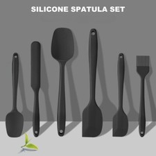 6 pack Kitchen Spatula Silicone Utensils Heat Resistant Rubber for Baking Cook