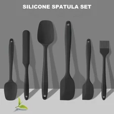 6 pack Kitchen Spatula Silicone Utensils Heat Resistant Rubber for Baking Cook