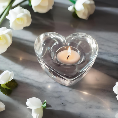 Set Portacandele In Vetro Votivo - 6 Pezzi 4,5x4,5 Cm Per Tavolo, Matrimoni E Decorazioni