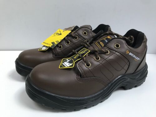 DUNLOP Brown Safety Boots UK 6 @ KANSAS Leather Steel Toe Shoes EU 39.5 £40 - Afbeelding 1 van 9