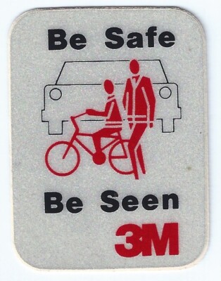3M Be Safe Be Seen Vintage Unused Mining Hard Hat Decal Sticker