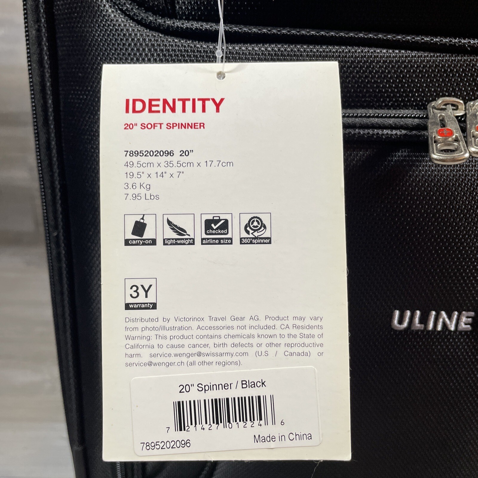 Wenger Swissgear Luggage Spinner 20” Carry On Identity Soft Victorinox