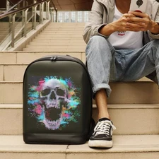 LED Backpack Laptop Bag With Display Screen For Travel Camping Walking Or Gift
