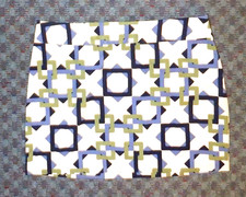 NWT OLD NAVY - BLUE/GREEN GEOMETRIC-PRINT COTTON STRAIGHT SKIRT - MISSES 12