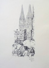 N°26 / PLANCHE DESSIN TEKENINGEN ANTON PIECK 30 x 22 CM ENVIRON