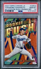 2024 Topps Chrome Logofractor Yoshinobu Yamamoto /25 Orange RC PSA 10 🔥