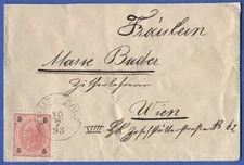 AUSTRIA 10 July 1893 5kr on cover, EMMERSDORF to Wien, Klein 15pts