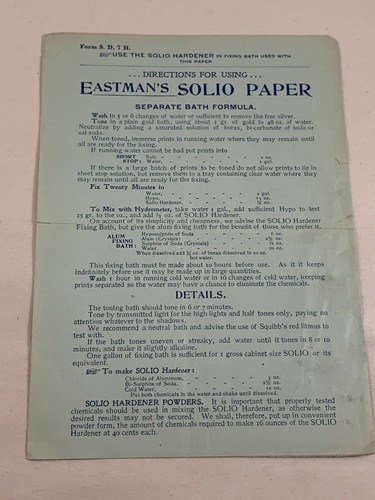 Antique Advertising Directions Photography Rotograph Bromide Eastman Kodak Paper - Picture 5 of 7