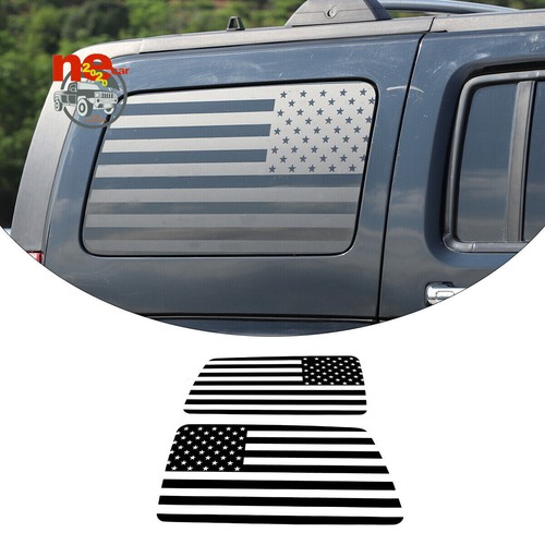 US Flag Style Rear Window Glass Sticker Sunshade Decals For Humme-r H3 2005-09 - Picture 3 of 11