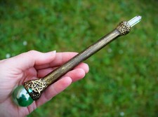 Magic wand Pentagram wiccan pagan druid spell casting ritual wand aura quartz.
