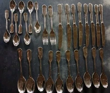 Studio William Fiddle Stainless Flatware Knifes, Spoons & Forks 27 Piece Set #1
