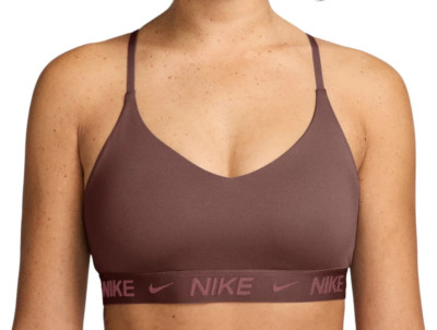 Nike Women's Red Sepia Indy Light Support Padded Sports Bra (FD1062-219) Size L