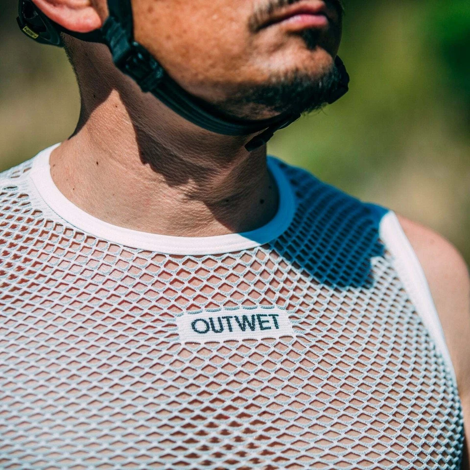 Base TT Carbon Sleeveless Cycling BASE LAYER in White - by Outwet - Image 3 of 4