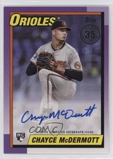 2025 Topps Series 1 1990 Topps Baseball Chayce McDermott #90A-CMT Auto 10k8