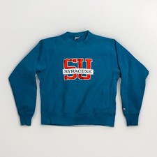 Vintage 90s Syracuse University Crable Sportswear USA made Sweatshirt L Repaired