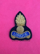 Royal Engineers Officer Hand Embroidered Bullion Wire Beret Badge RE Cap Badge
