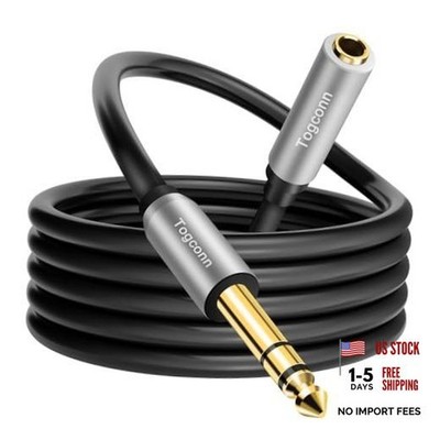 1/4 inch Extension Cable 6.35mm 1/4'' TRS Male to Female Stereo Adapter 15 Feet