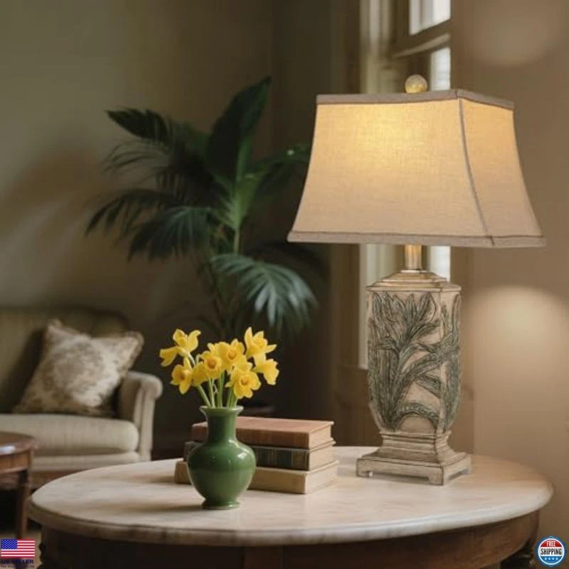 WIHTU 25" Rustic Vintage Table Lamps - Set of 2, 3 Color Temperatures, Farmhouse - Image 2 of 4