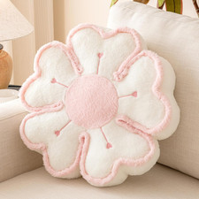 Flower Shaped Decorative Throw Pillow Cushion for Bed Couch, Cute Flower Plush T