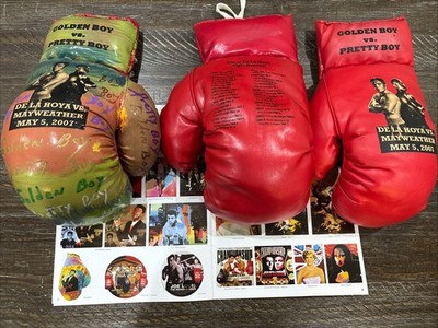 Oscar De La Hoya Original 1/1 Art Painted Boxing Glove Steve Kaufman SAK