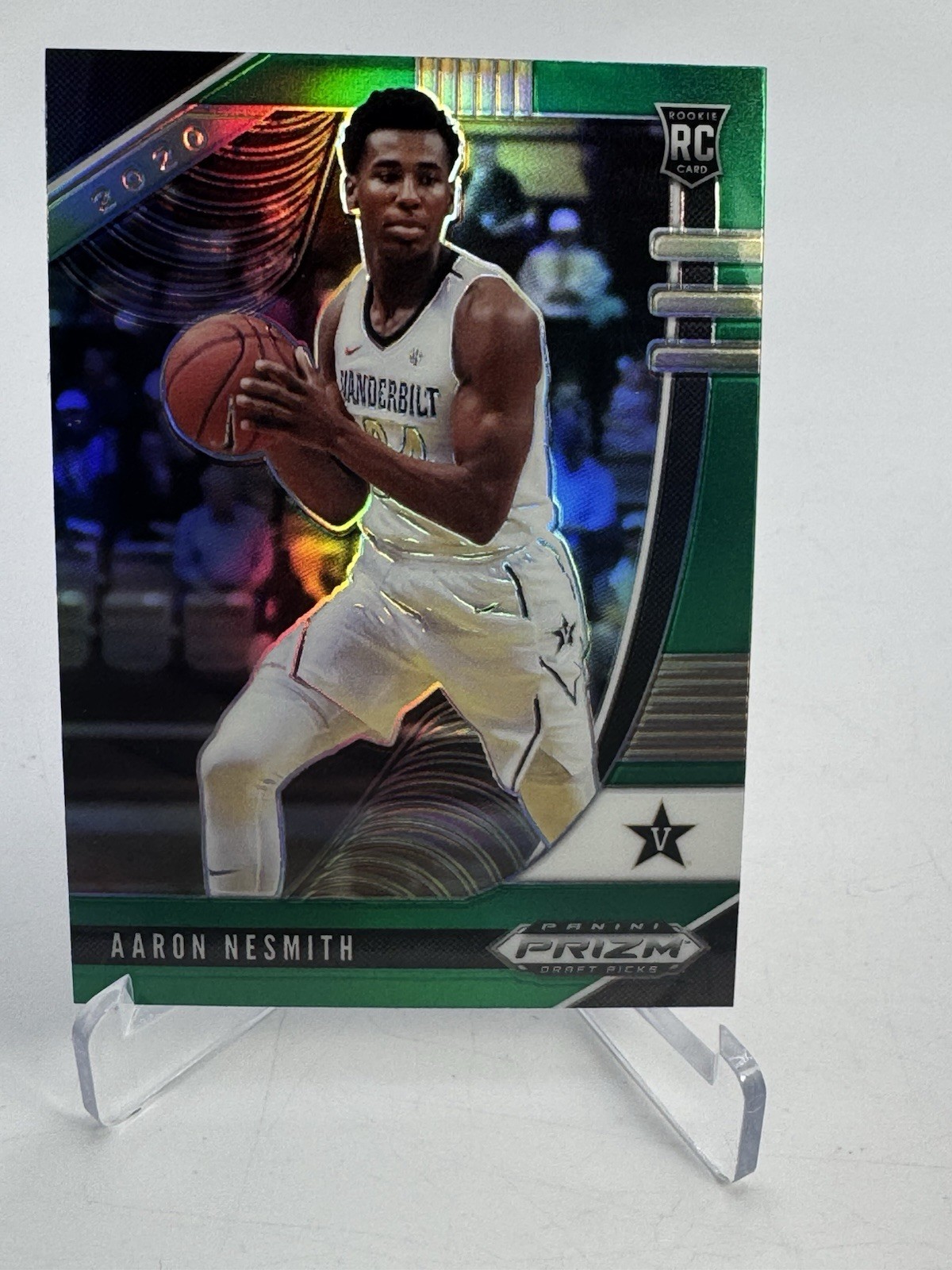 2020 Panini Prizm Draft Picks Collegiate #15 Aaron Nesmith Green Prizm Rookie