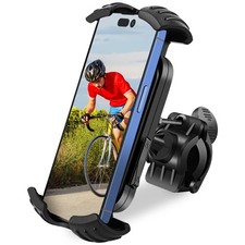 Bike Phone Holder 4 Corner Clamp 360 Degree Rotation Universal Smartphone Mount