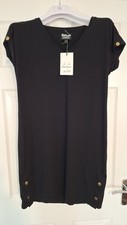 Image of Barbour International LADIES BLACK DRESS UK SIZE 8, New With Tags