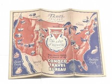 1933 Conoco Travel Bureau Road Map of Illinoi...