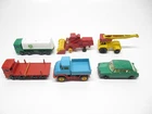 MATCHBOX LESNEY PIPE TRUCK UNIMOG MG 1100 TAYLOR CRANE CLAAS PETROL TANKER LOT