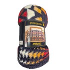 Pendleton New King Size Fleece Blanket 112”x92” Legend Lake Dark Blue Multi NWT