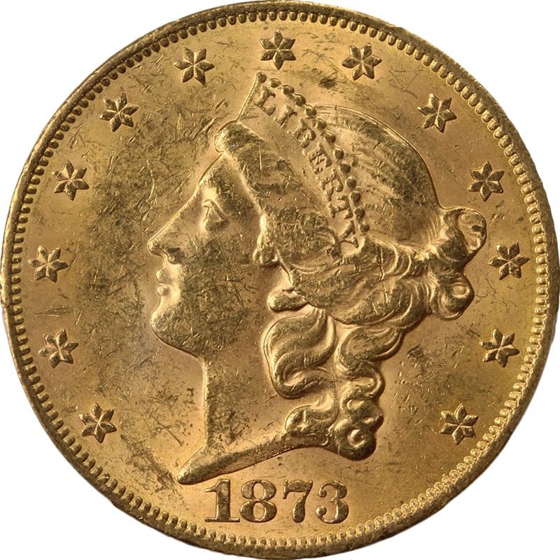 1873-P Liberty Gold $20 Open 3 PCGS MS62 Nice Eye Appeal Nice Strike
