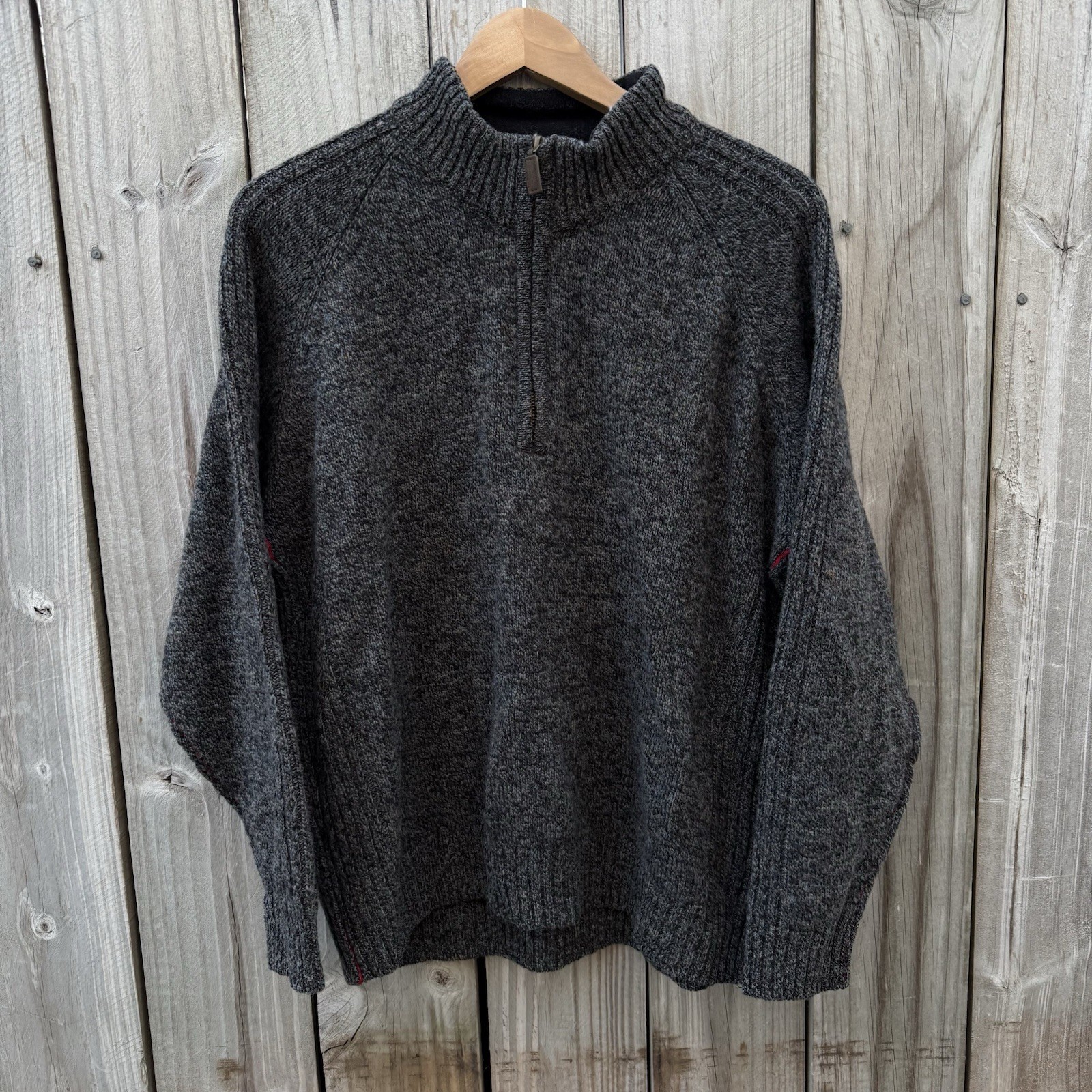 Large Pendleton Quarter Zip Sweater 100% Shetland… - image 1