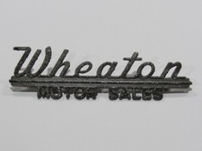 Vtg Wheaton Amc-hudson Attleboro Massachusetts Metal Dealership Badge Emblem Tag