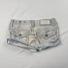 Miss Me Denim Shorts Womens 27 Light Blue Rolled Cuff Irene Capri Pockets Casual