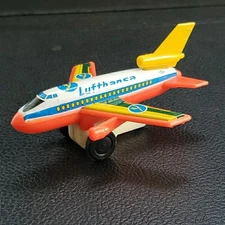 Vintage Lufthansa DC-10 Airplane Tin/Plastic Toy S2 Made in Japan Antique