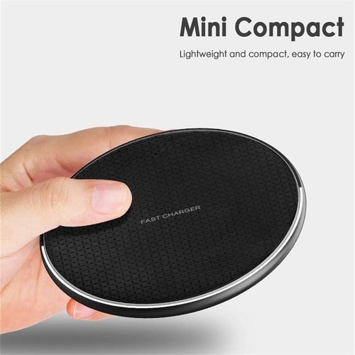 Wireless Fast Charger Charging Pad Dock for Samsung iPhone Android Cell Phone - Afbeelding 10 van 15