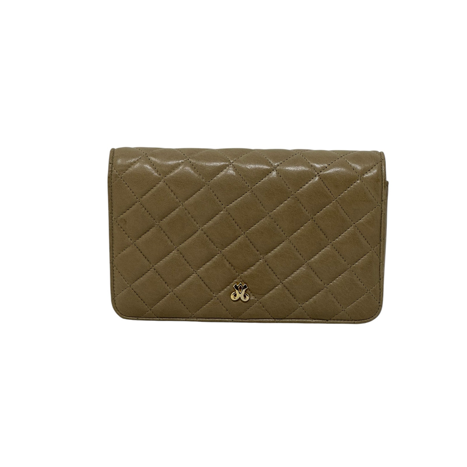 Jay Herbert Tan Leather Quilted Small Purse - image 11