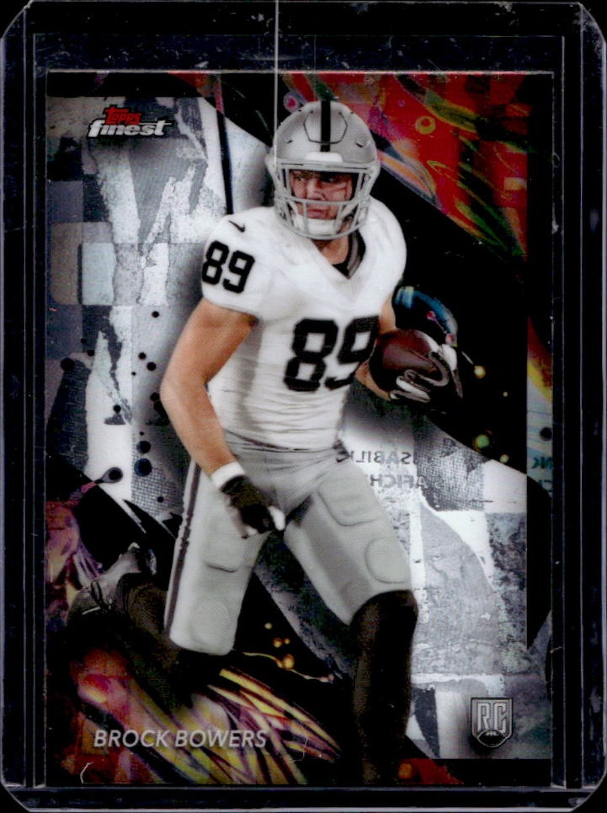 2024 Topps Finest Brock Bowers RC Rookie Uncommon #182 Raiders