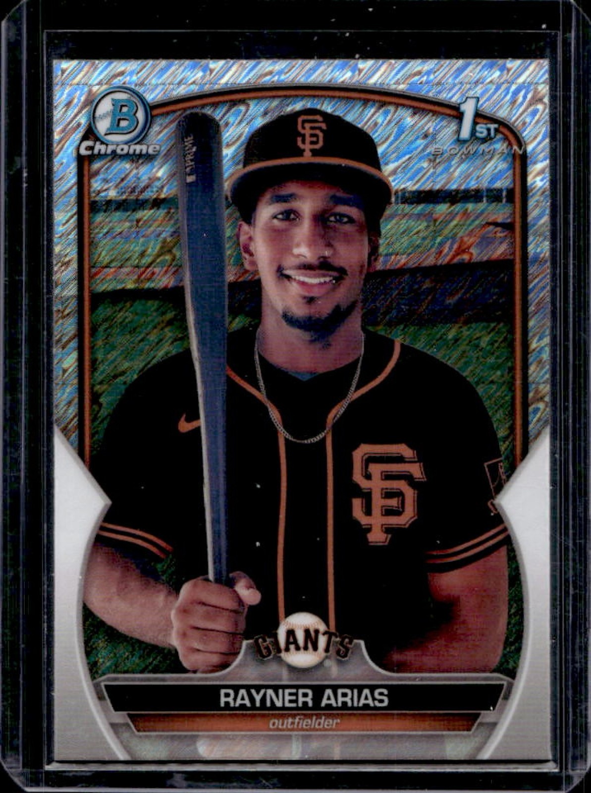 2023 Bowman Chrome Rayner Arias Shimmer Refractor 1st #BCP-222 Giants
