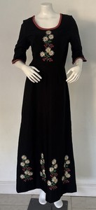 Vintage German Dirndl Hock Munchen Floral Dress Oktoberfest Size 12 Women’s