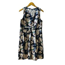 Ann Taylor Loft Abstract Floral Sleeveless Dress Size 6 Multicolor 