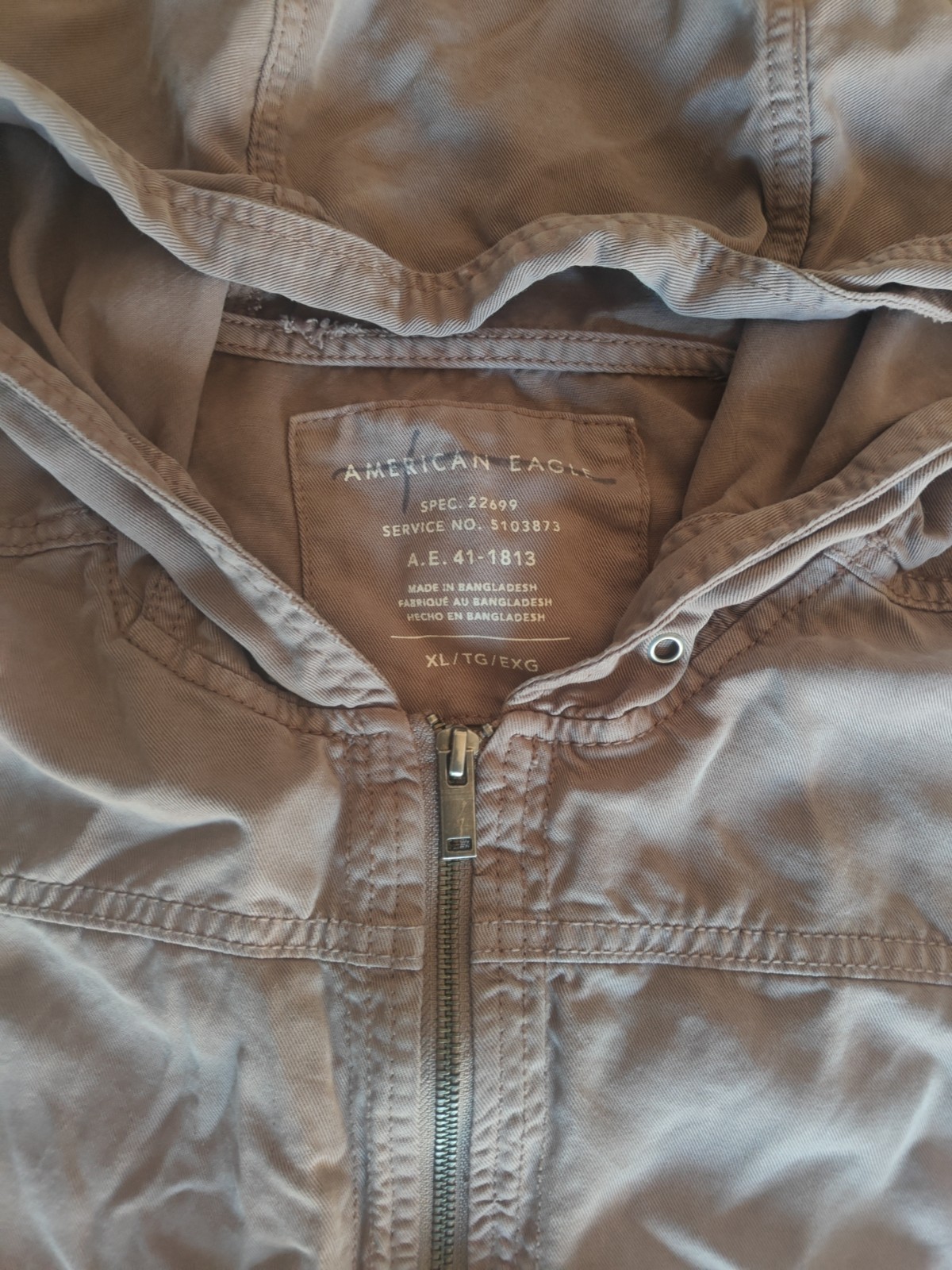 American Eagle Full Zip Jacket Drawstring Mauve P… - image 2