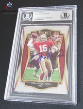 CS Joe Montana Autographed Panini 2020 SELECT NFL Official Card In BAS Graded