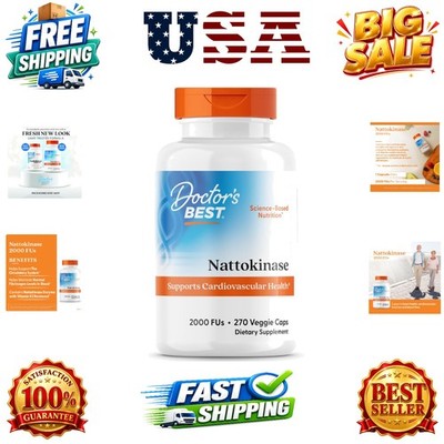 Nattokinase, Non-GMO, , Gluten Free, 270 Veggie Caps
