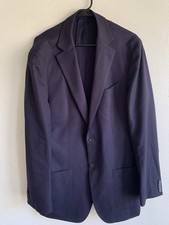 Suitsupply Wool Stretch Reda Flex Unlined Havana Patch Dark Navy Men  s 46 R