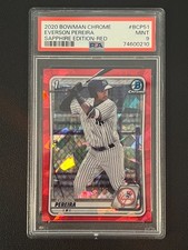Everson Pereira 2020 Bowman Chrome Sapphire 1st Red Refractor /15 PSA 9 Yankees