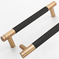 12 Pack 5 Inch 128 mm Bronze and Black Barrel Cabinet Pulls Cupboard Aluminum...